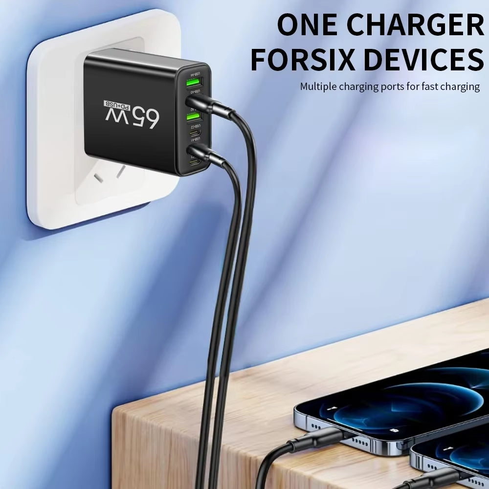 Carregador Turbo USB-C 65W Power Delivery - Super Fast Charge 